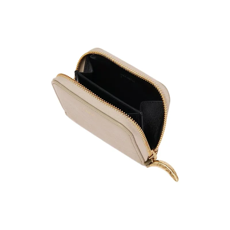 Chloe Grain Calfskin Coin Purse Women's Brown-3