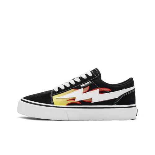 MINISO Lightning M Series Low Top Skateboard Shoes Unisex Flame Black