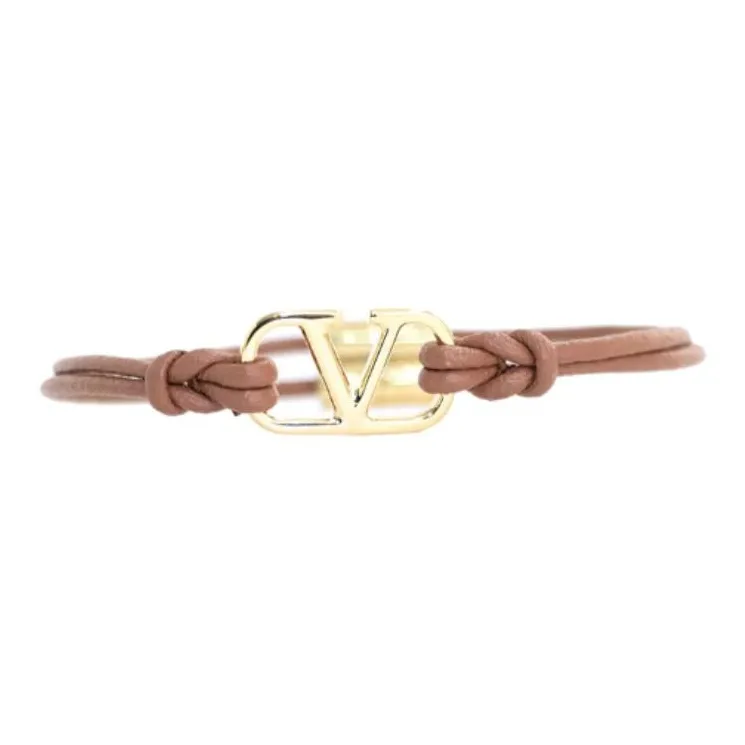 Valentino Leather Wristbands Men's Brown-0