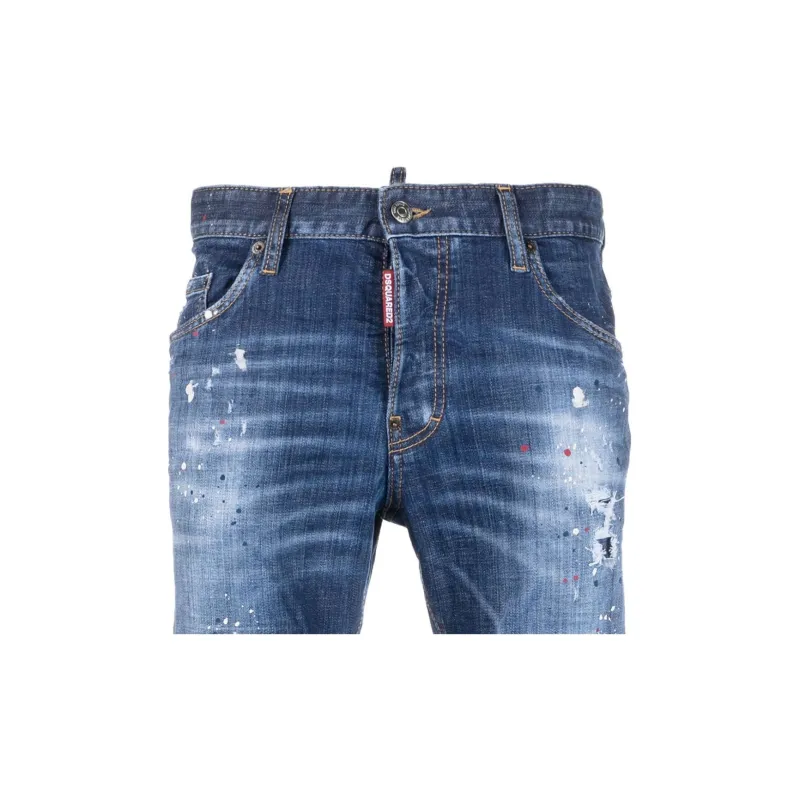 DSQUARED 2 Paint Splatter Effect Distressed Jeans-5