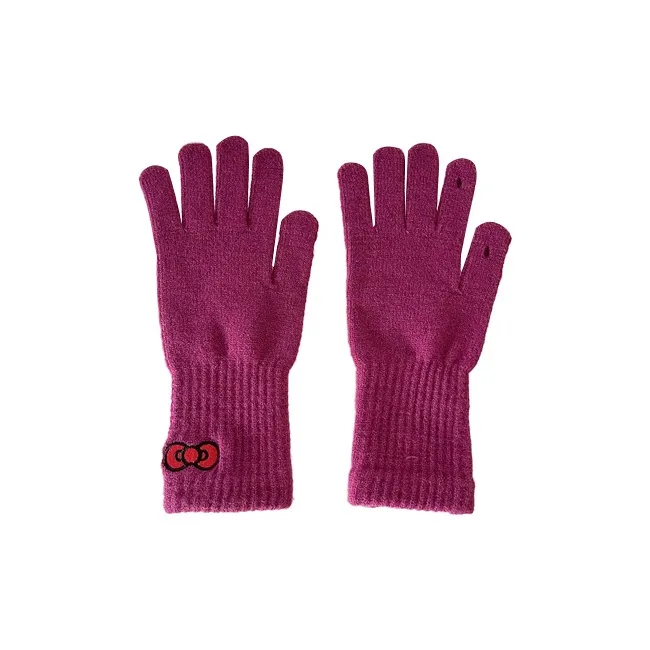 MUSTKOO Knitted Fabric Knit Gloves Women's-9