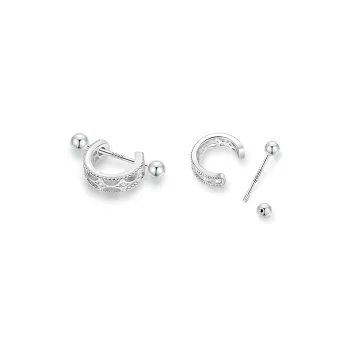 ETAHLOVE Sterling Silver Stud Earrings Unisex Bestie Girlfriend Boyfriend Gift Birthday Box