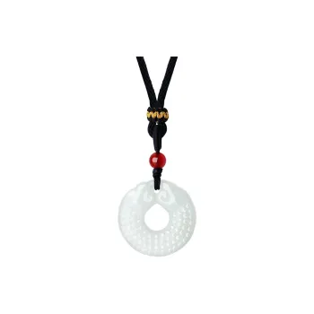 CHOW TAI SENG Necklaces Pale Greenish White Jade Unisex