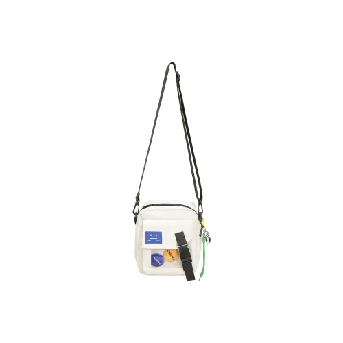 LUVISTRUE Nylon Crossbody Bag, Cell Phone Shoulder Bag Small Size Men's Ecru/Black/Green/Blue
