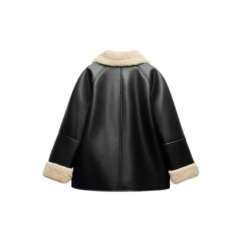 ZARA ZW Series Jackets & Coats Women's Black-1
