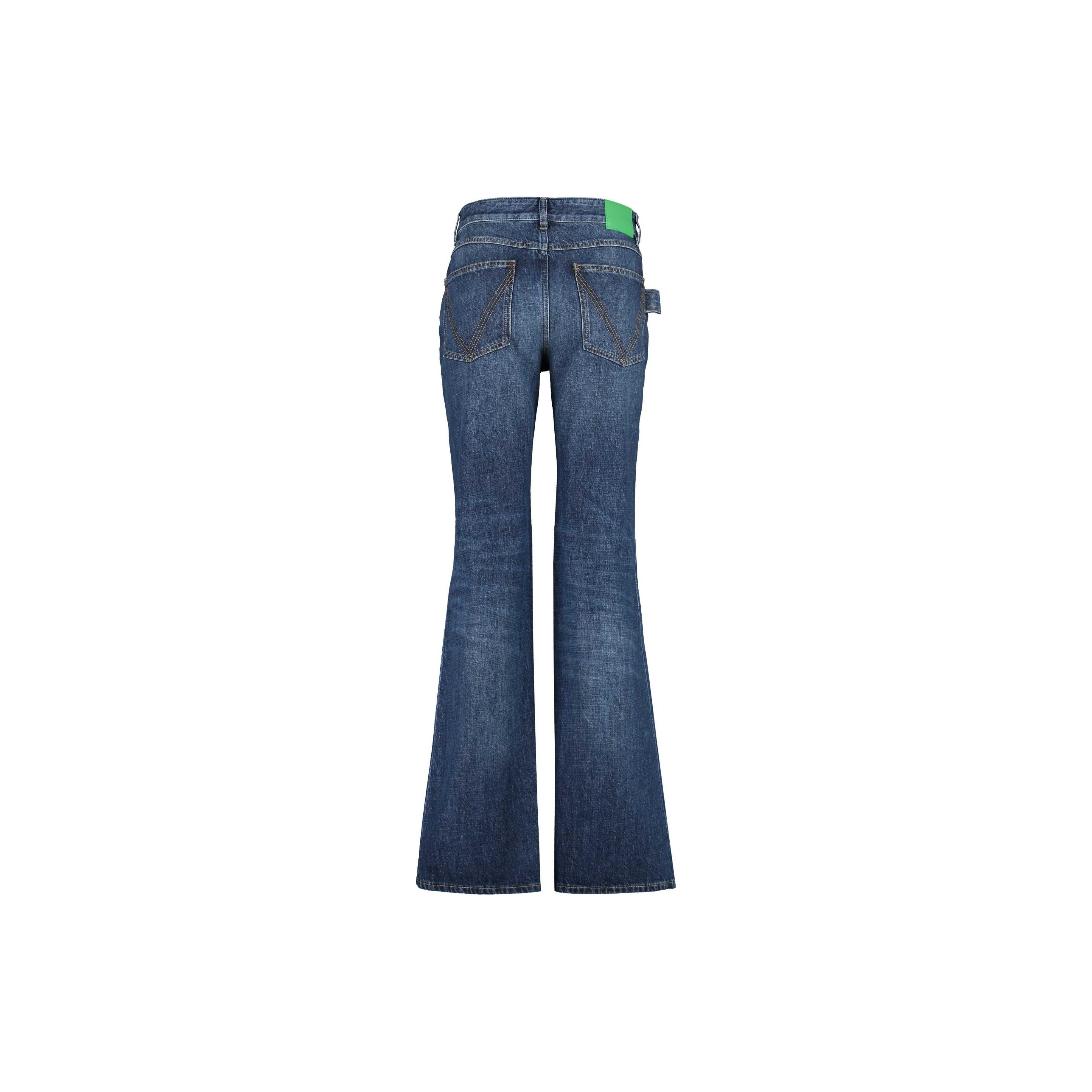 【関税&送料込】Bottega Veneta Denim Flare Jeans Bottega Veneta Washed Flared Jeans 36 - POIZON