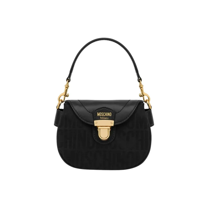 MOSCHINO Polyester Handbag Shoulder Bag Crossbody Bag Mini Women's Black-0