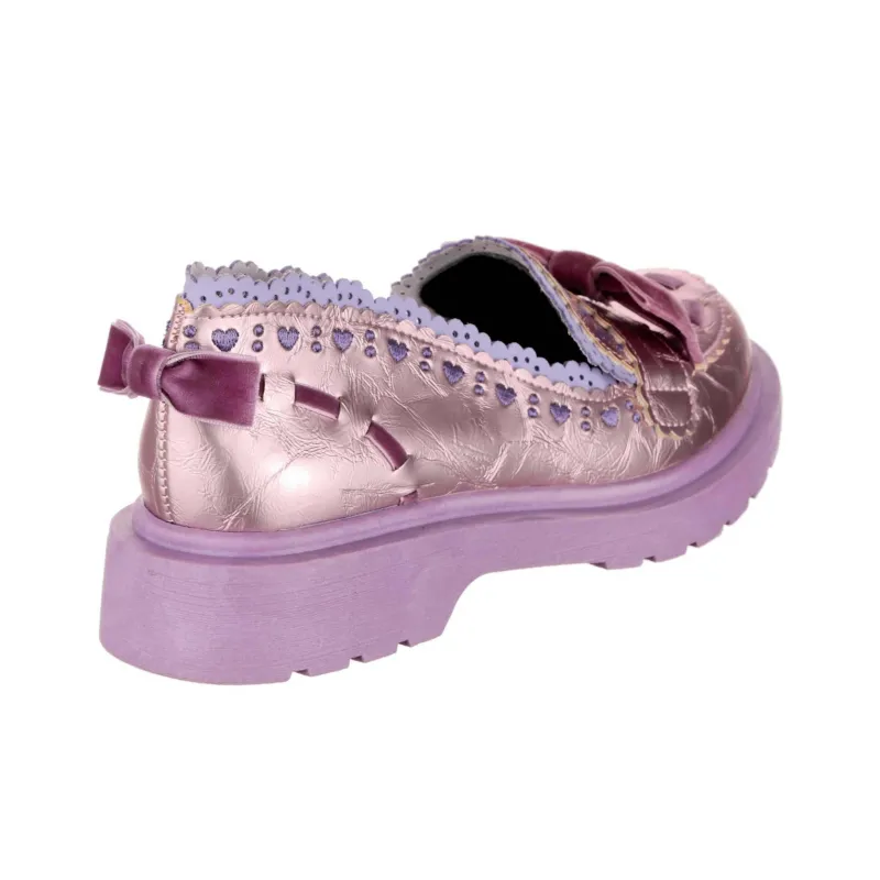 IRREGULAR CHOICE Lacey Loaf Loafers Women's Pink Purple-3