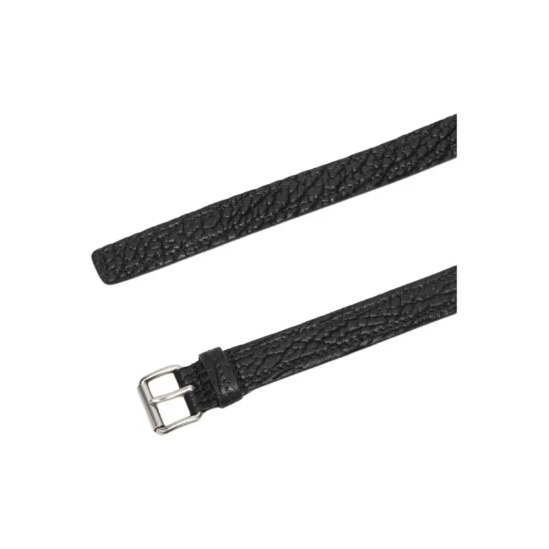 PRADA Calfskin Leather Belts Men's Black  -3