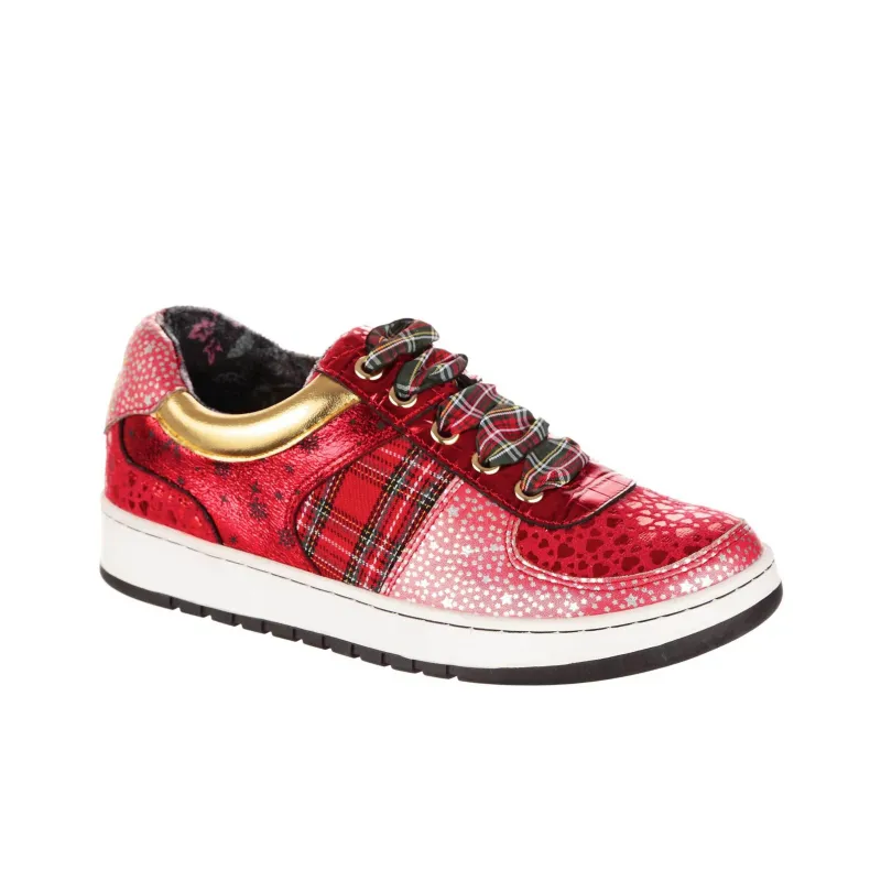 IRREGULAR CHOICE Starbright Streamer Slip-Resistant Low-Top Skateboard Shoes Unisex Red-2