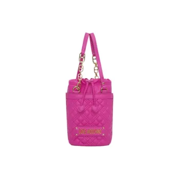 LOVE MOSCHINO Synthetic Leather Bucket Bag Handbag Shoulder Bag Small Size Women's Fuchsia