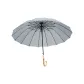 16-Rib Straight Shaft Umbrella Bamboo Gray