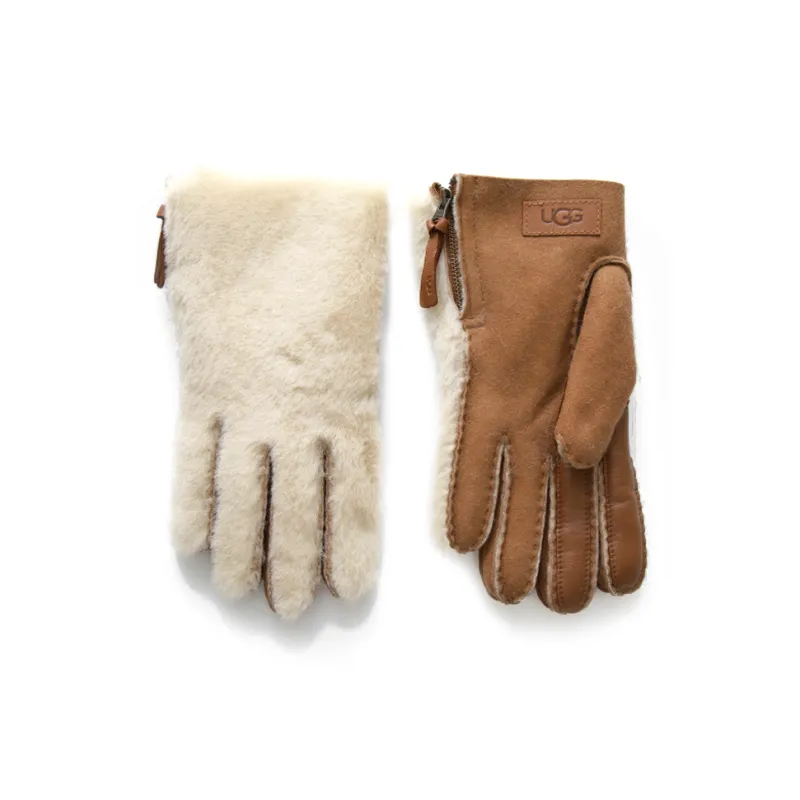 UGG Sheepskin Knit Gloves Unisex Multicolor-2