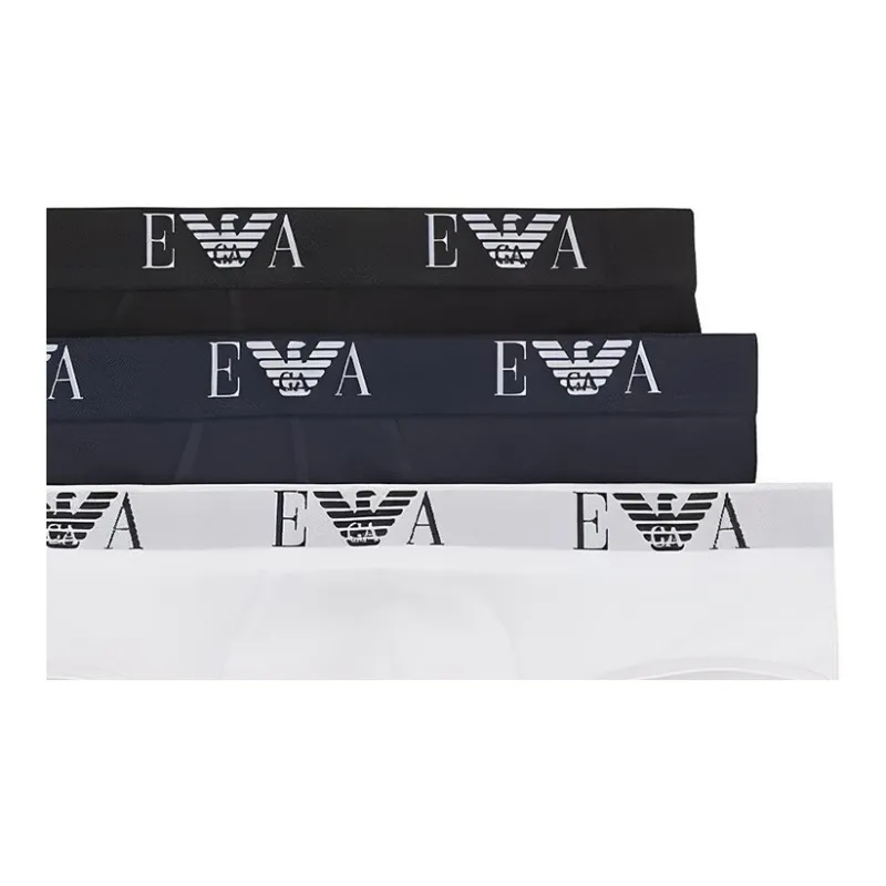 EMPORIO ARMANI Three-pack Of Briefs With Essential Monogram Logo-4