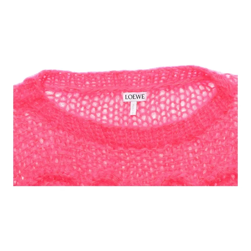LOEWE Anagram Mohair Sweater 'Fluo Pink'-5