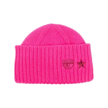 CHIARA FERRAGNI Eye Star embroidered Ribbed Beanie