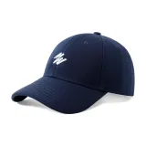 [Navy Blue Hard Top]Faux Cashmere White MN Embroidery