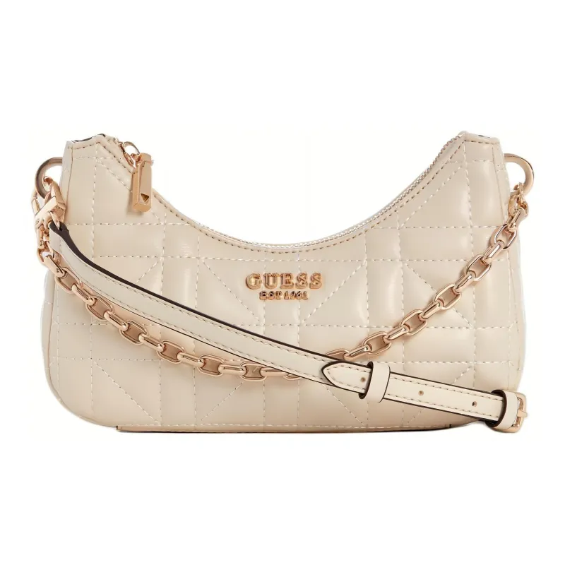 GUESS Artificial Leather Handbag, Shoulder Bag, Crossbody Bag Mini Women's Gray White-0