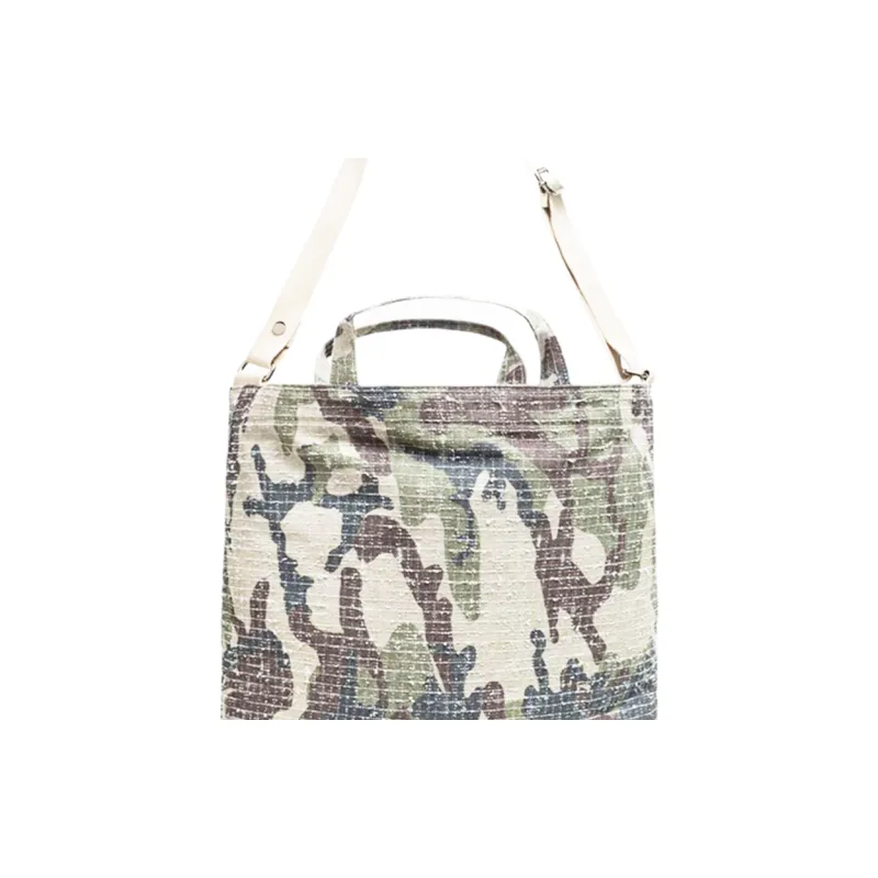 Stussy Cotton Canvas Handbag, Shoulder Bag, Crossbody Bag Regular Unisex Camouflage-4