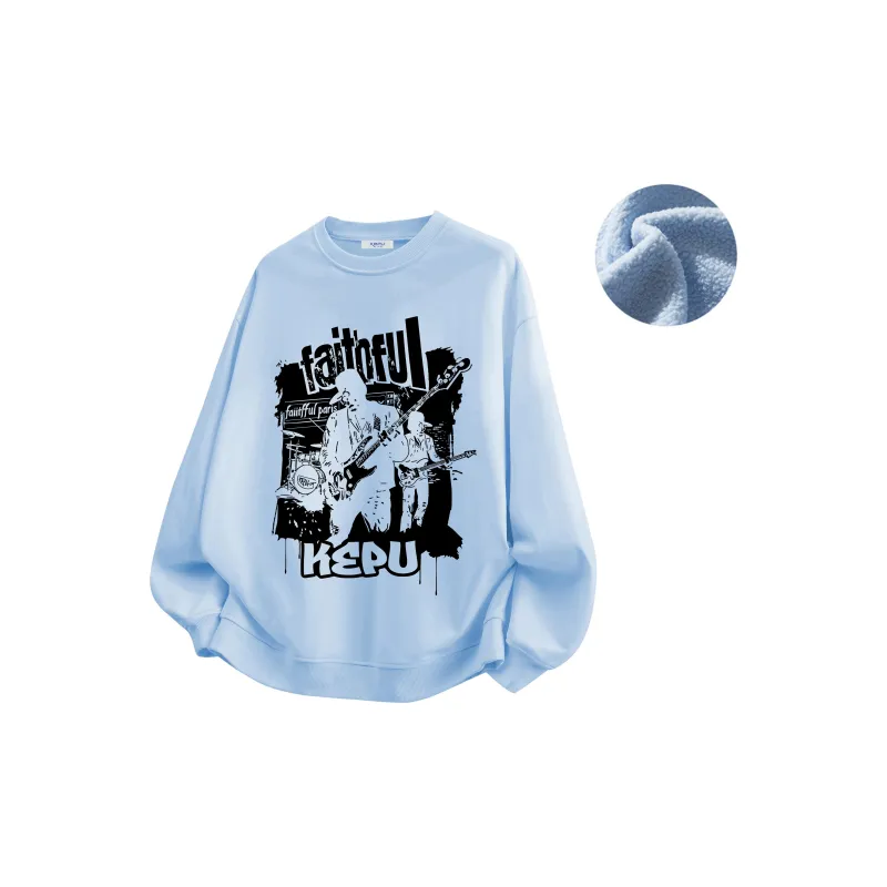 Kepu Fleece Lined Hoodies & Sweatshirts Unisex-34