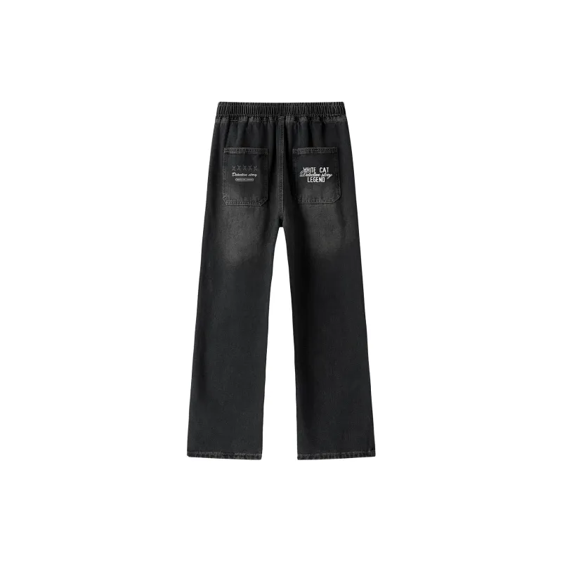 NICE BOAT ANIMATION Jeans Unisex Black-1
