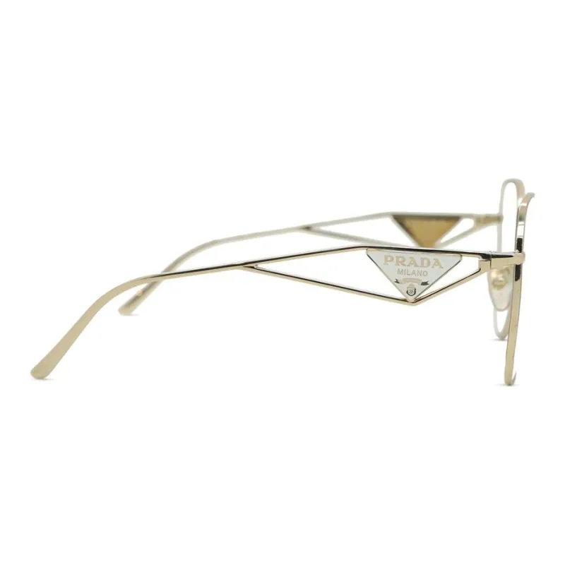 PRADA Eyewear Round Frame Sunglasses Gold-6
