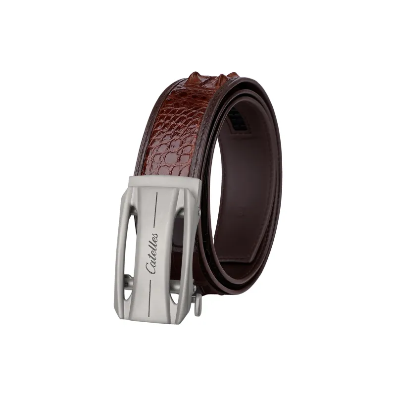 CATELLES Crocodile Leather Leather Belts Men's 3.5cm-7