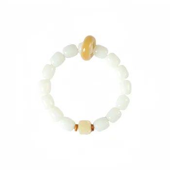 MUSHIFEN White Jade Bodhi Bracelets Unisex