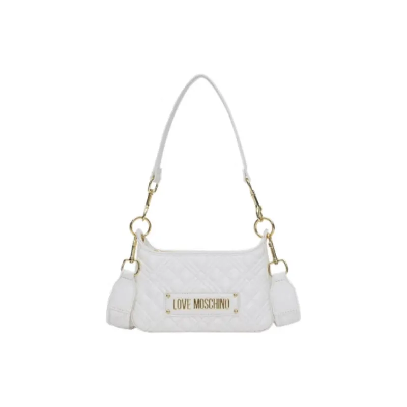 LOVE MOSCHINO Synthetic Leather Portable Crossbody Bag Shoulder Bag Mini Women's White-0