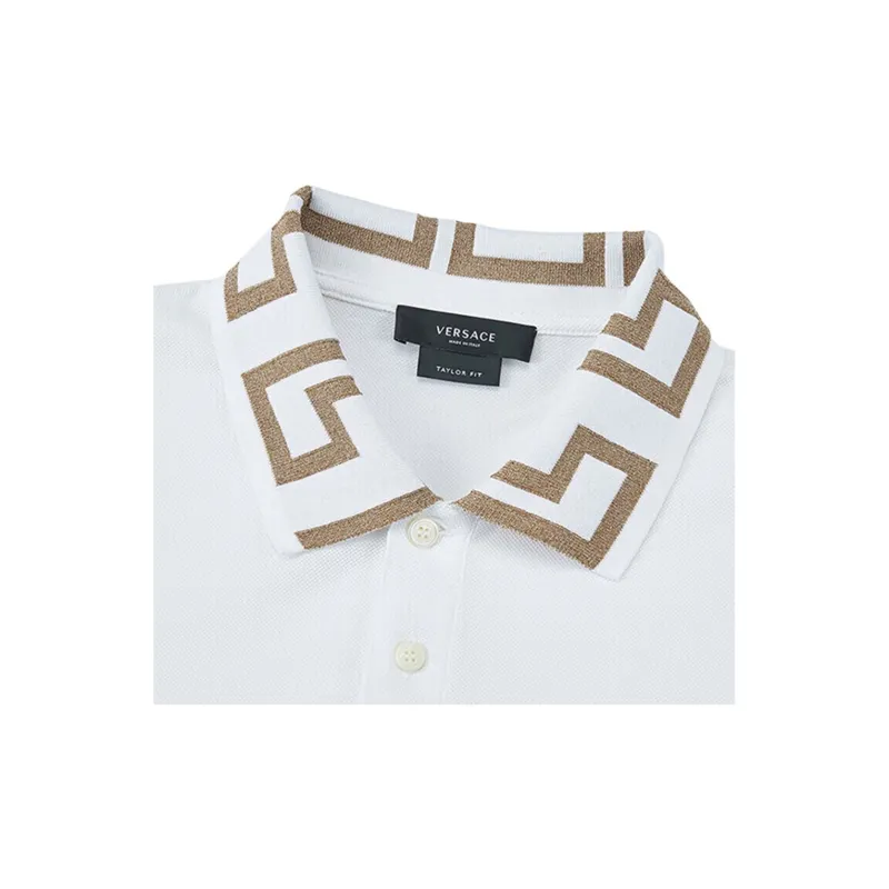 VERSACE Polo Shirts Men White-3