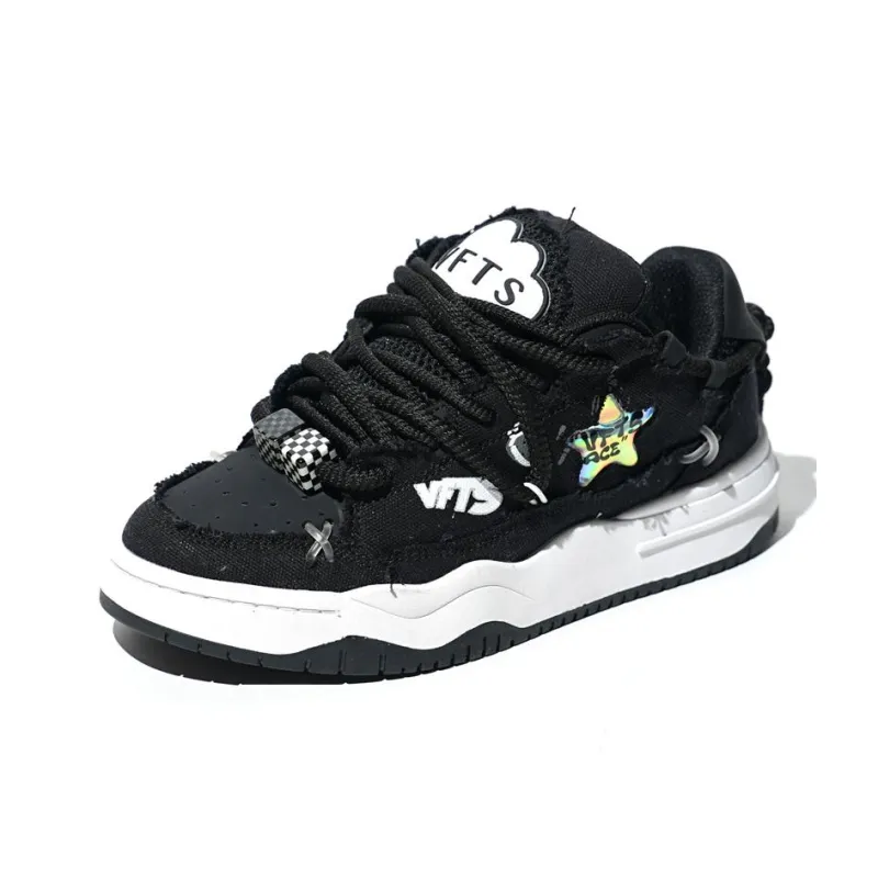 VFTS Slip Resistant Cushioning Abrasion Resistant Low Top Skateboard Shoes Unisex-18