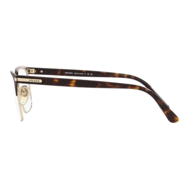 PRADA Plate Frame Rectangular Eyeglass Frames Men's Tortoiseshell-3