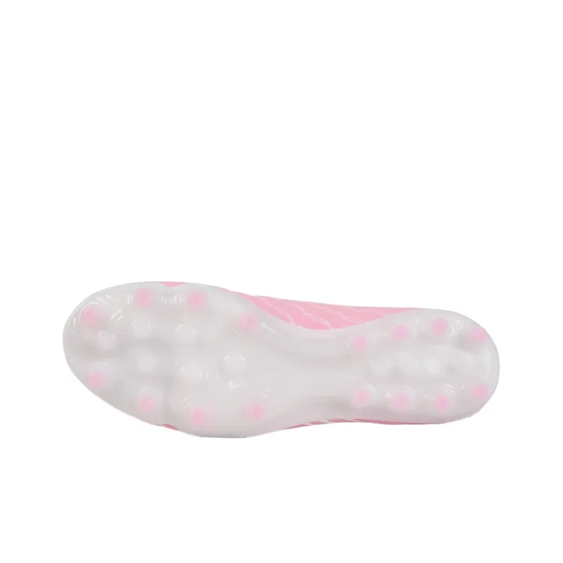 LiNing MG Rubber Short Studs Artificial Ground Cushioning Anti Slip And Wear Resistant Soccer Shoes Men's Pink-4