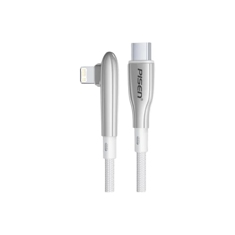 Pinsheng Elbow Cables 1.3/2.1m One Drag One Type-C To Lightning Extended Length 2m Shockproof Cables-3