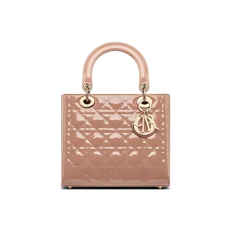 DIOR Lady Dior Cow Leather Daisie Bag Handbag Shoulder Bag Crossbody Bag Medium Size Women's Warm Taupe Gray-0