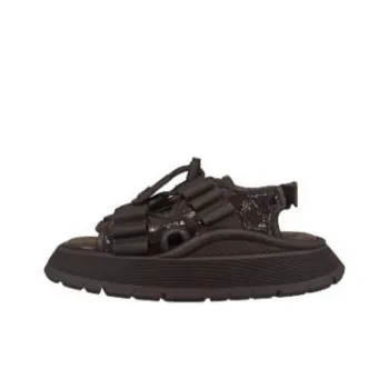 LOUIS VUITTON Paseo Comfort One Strap Sandals Women's Black