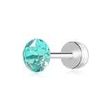 Huazi Stud Earrings 4mm-Light Emerald Green