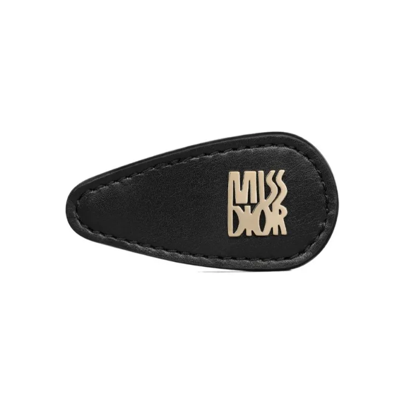 DIOR Calfskin Hair Clips Women's Black-0