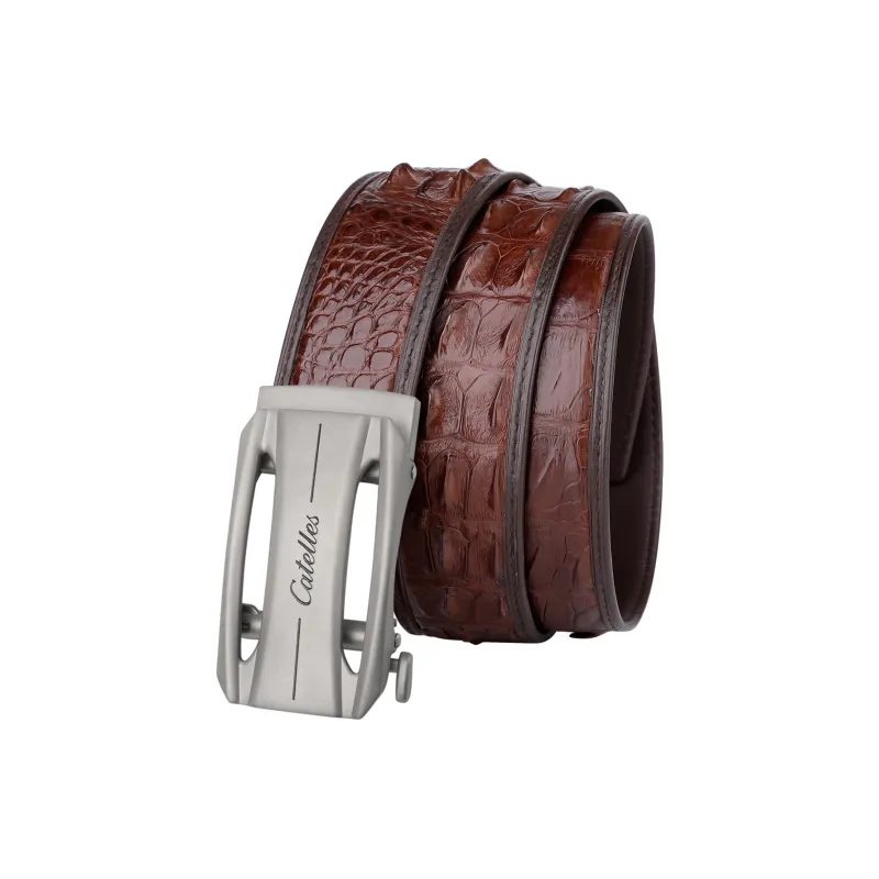 CATELLES Crocodile Leather Leather Belts Men's 3.5cm-6