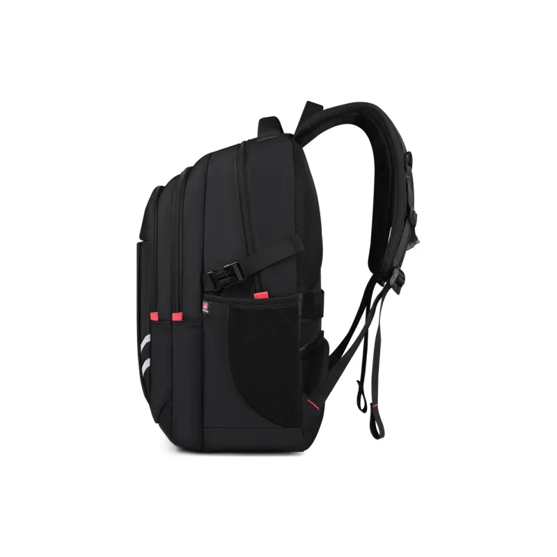 EDISON Polyester Backpack Large Size Unisex Black/Blue-2