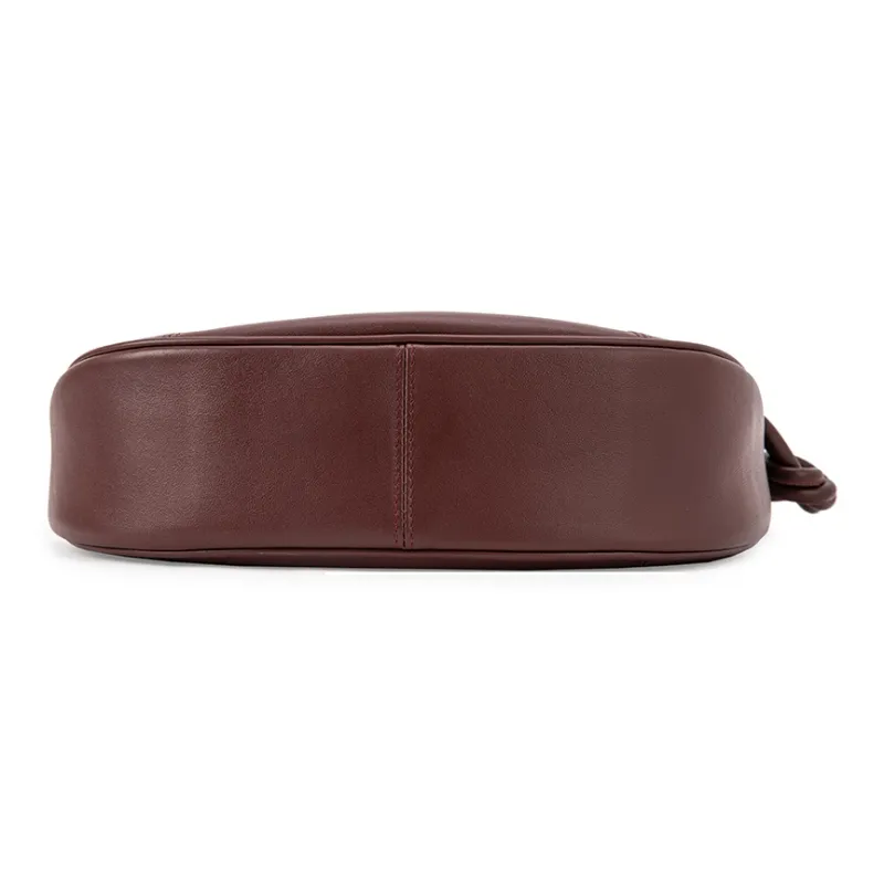 VENOF Cow Leather Dumpling Bag Shoulder Bag Small Size Women's Brown/Nordic Brown/Pall Black/Farouk Red-20