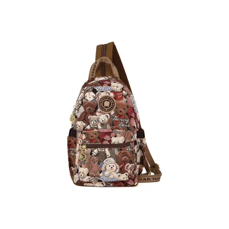 DANNYBEARJEANS Fabric Backpack Regular Unisex Multicolor-5