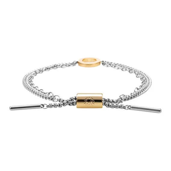 Rastaclat 316 Steel Little Lion Bracelet Unisex Silver/Gold-0