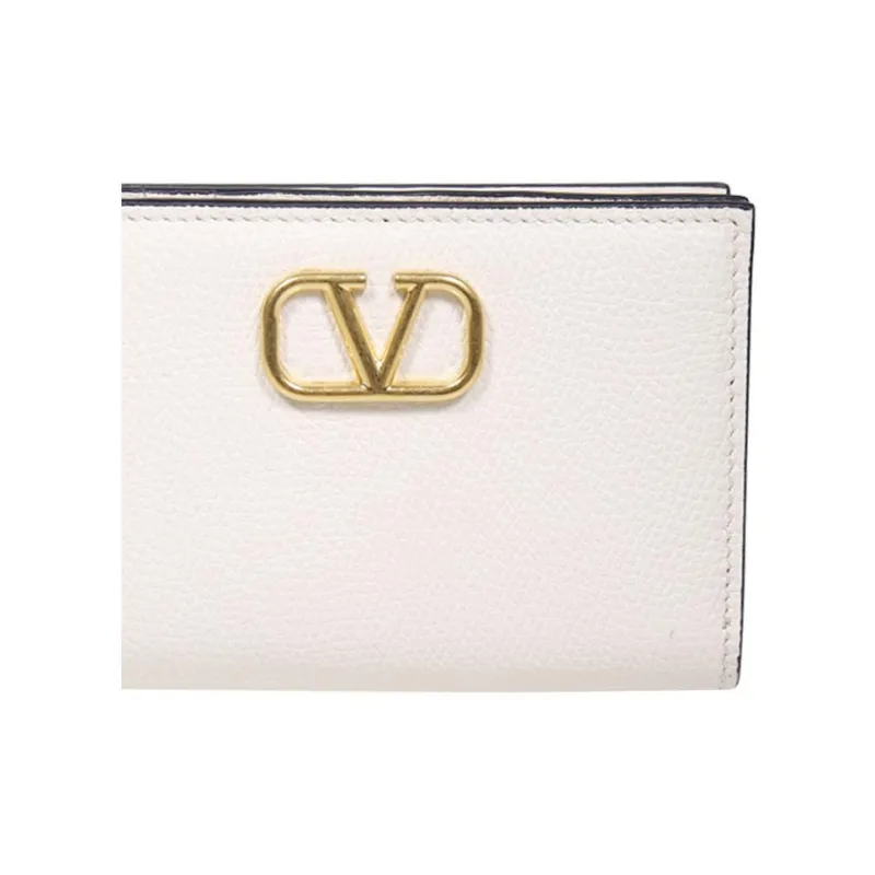 Valentino Calfskin Wallet Women's White-3