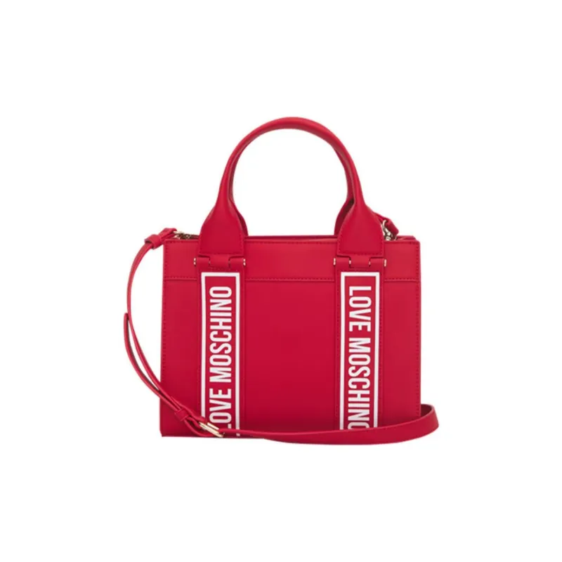 LOVE MOSCHINO Synthetic Leather Shoulder Bag Crossbody Bag Handbag Women's Red-0
