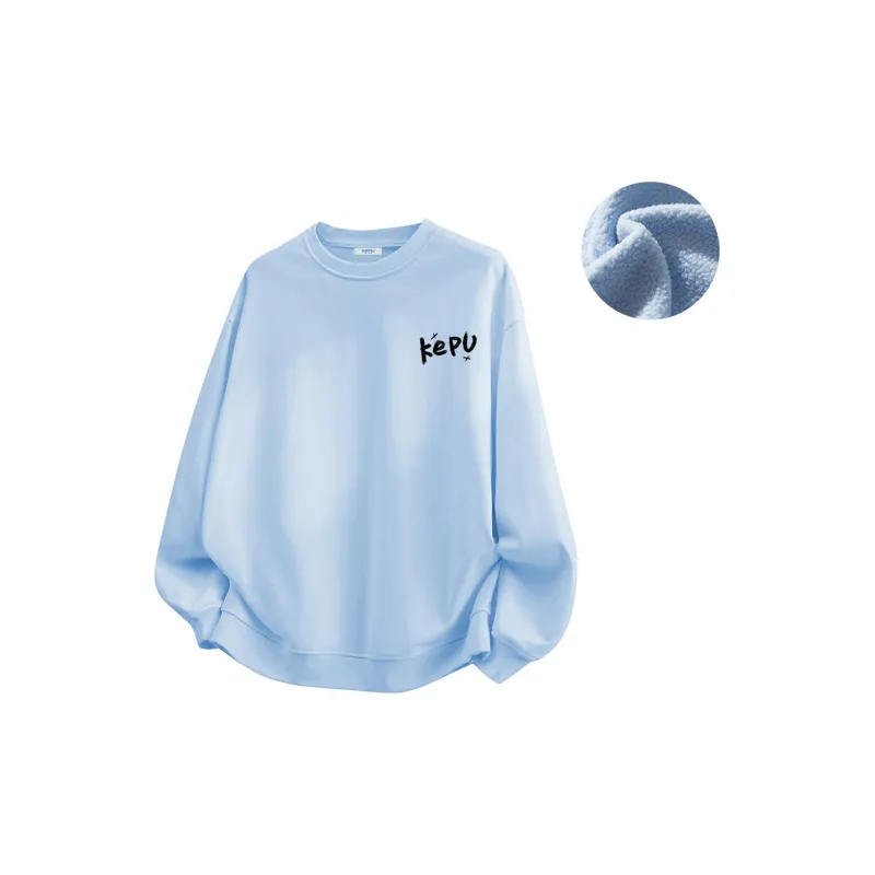 Kepu Fleece Lined Crew Neck Sweatshirt Unisex-33