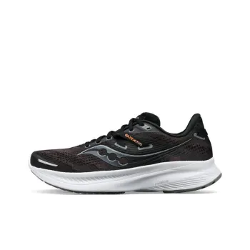 Saucony Guide 16 Anti Slip Wear Resistant Low Top Casual Running Shoes Men's Black White