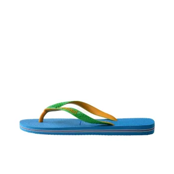 Havaianas Brasil Mi Rubber Sole Slip-Resistant Flip Flops Unisex Blue Green