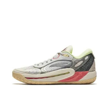 Anta Tide 6 Anti Slip And Wear Resistant Lightweight Low Top Basketball Shoes Men's Beige Gray