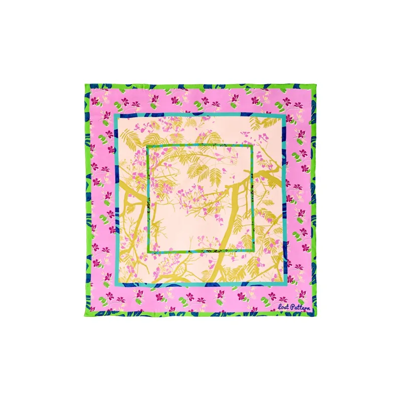 LOST PATTERN Silk Scarves Women's-1